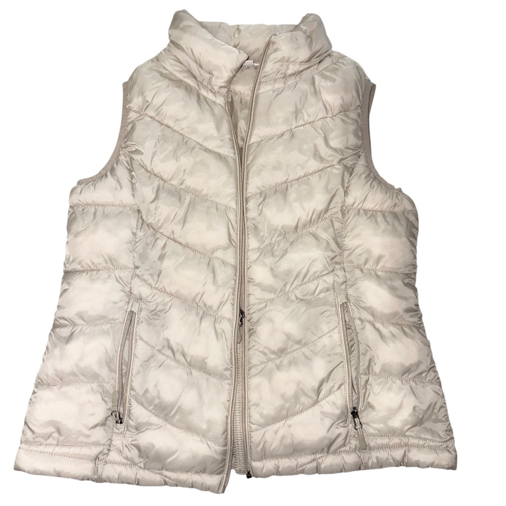Charter Club cream Puffer Vest size Large